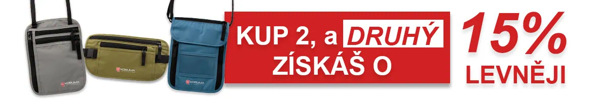 Diskrétní cestovní pouzdro na opasek s ochranou RFID (hnědé)