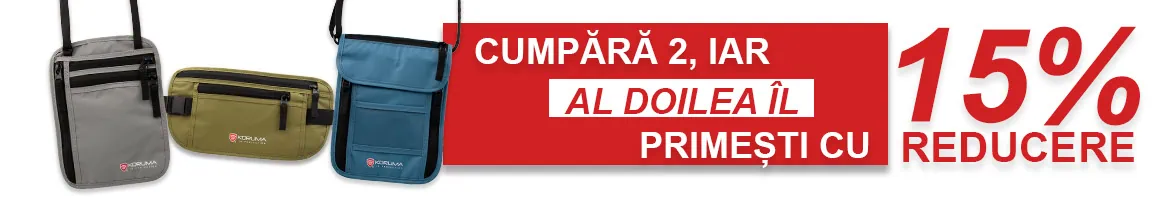 Husă discretă pentru drumeții cu protecție RFID (Gri deschis)