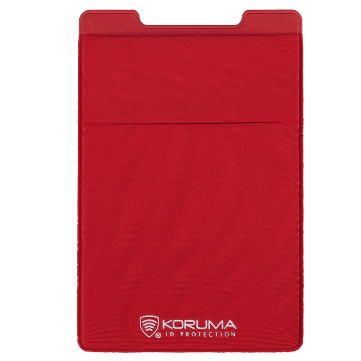 Nalepovací pouzdro na karty z lycry (červené)