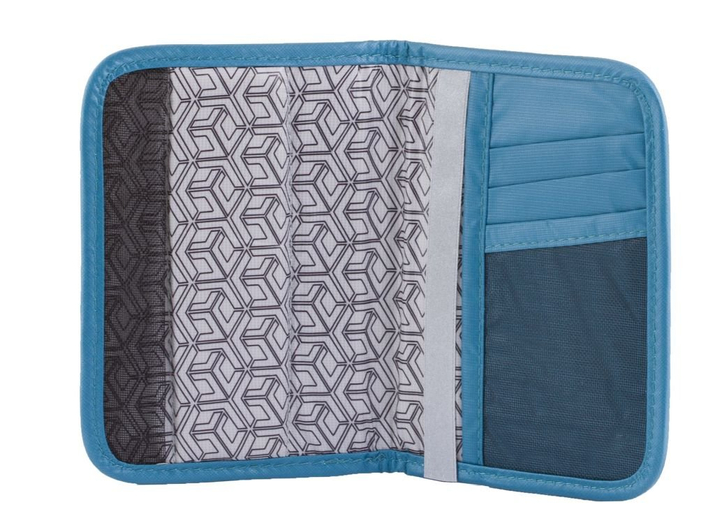 Peněženka na pas a bezkontaktní karty RFID (tyrkysová)