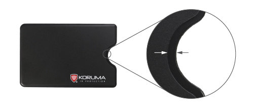 Plastové pouzdro RFID proti krádeži kreditní karty (černé)