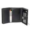 Pánská kožená peněženka s vnější kapsou na karty a hliníkovým pouzdrem (černá)