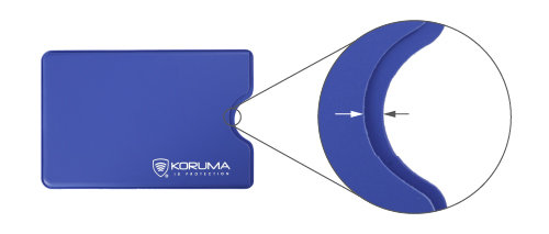 Plastové pouzdro RFID proti krádeži platební karty (modré)
