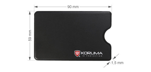 Plastové pouzdro RFID proti krádeži kreditní karty (černé)