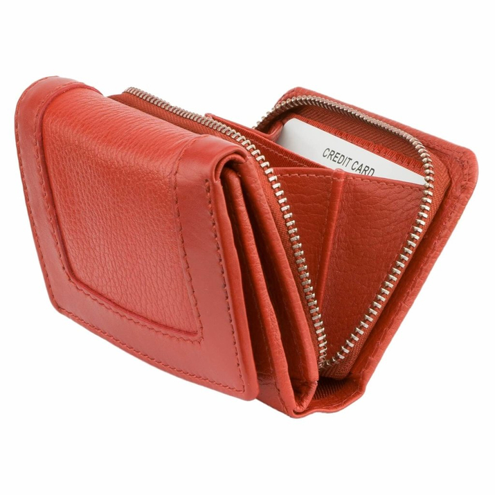 Malá dámská kabelka s ochranou RFID (červená)