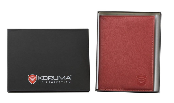 Kožený obal na biometrický pas (červený)