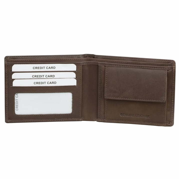 Peněženka pro mládež 3v1 s ochranou RFID BLOCK (hnědá)