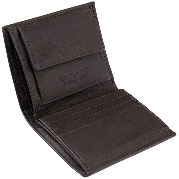 Pánská extra malá kožená peněženka RFID BLOCK (hnědá)
