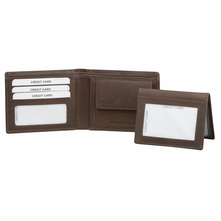 Peněženka pro mládež 3v1 s ochranou RFID BLOCK (hnědá)