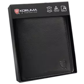 Pánská kožená peněženka s ochranou RFID BLOCK (černá)