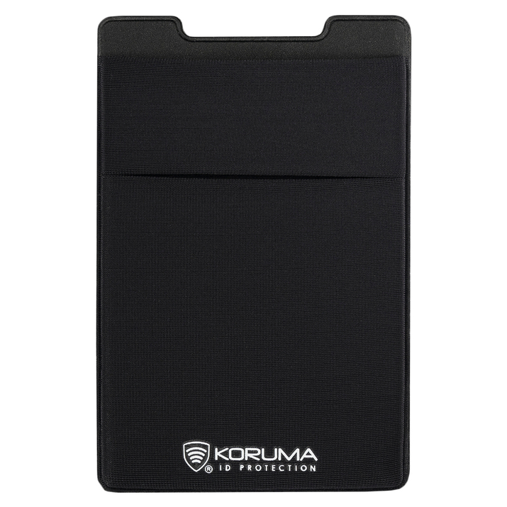 Nalepovací pouzdro na karty z lycry (černé)