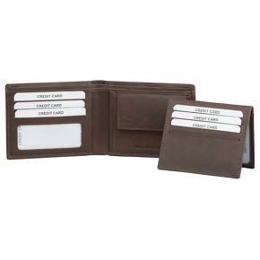 Peněženka pro mládež 3v1 s ochranou RFID BLOCK (hnědá)
