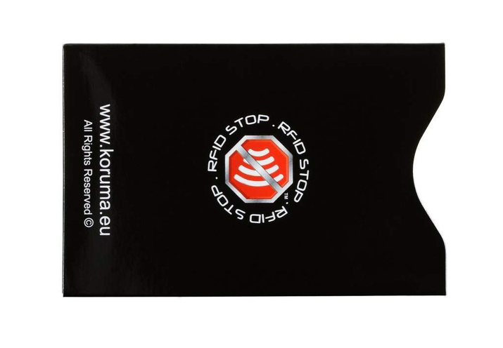 Stíněné pouzdro chránící před neoprávněným čtením bezkontaktních karet - černá barva zlaté logo