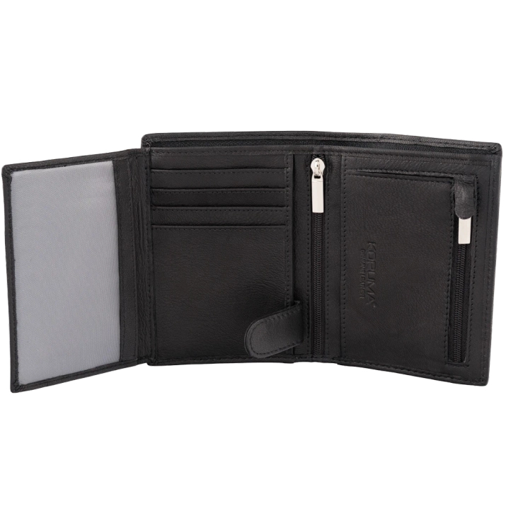 Pánská kožená peněženka s ochranou RFID BLOCK (černá)
