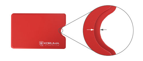 Plastové pouzdro RFID na debetní kartu proti krádeži (červené)