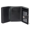 Pánská kožená peněženka s vnější kapsou na karty a hliníkovým pouzdrem (černá)