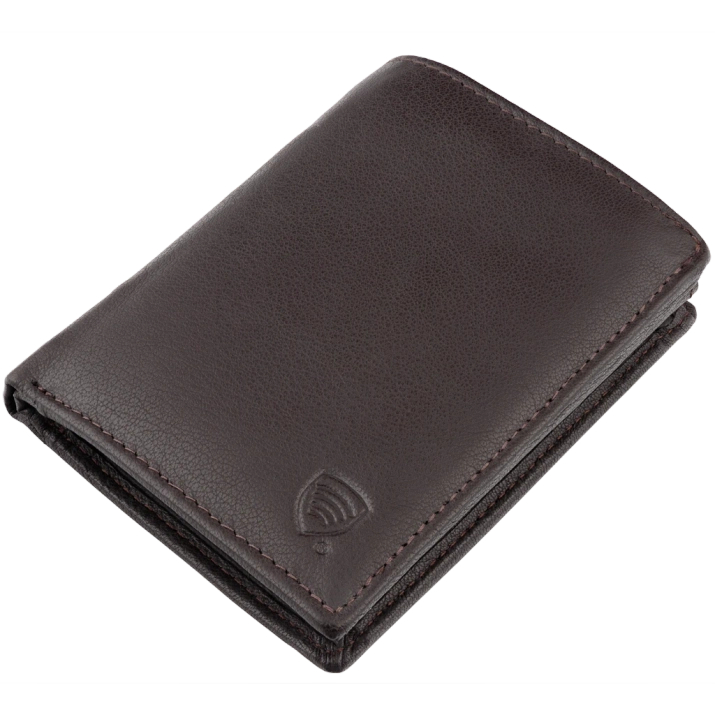 Pánská kožená peněženka s ochranou RFID BLOCK (hnědá)