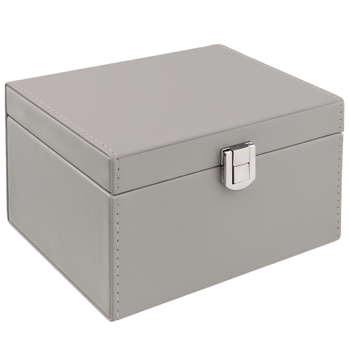 Schránka Faradayova klec na klíče od auta Keyless (šedá, stříbrná spona)