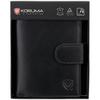 Pánská kožená peněženka na karty a mince s ochranou RFID BLOCK (černá)