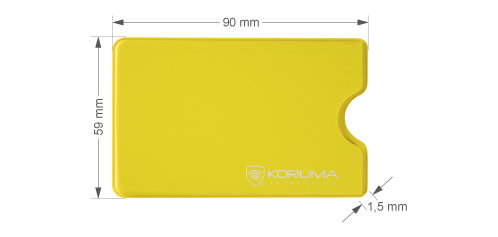 Plastové pouzdro proti krádeži karty RFID (žluté)