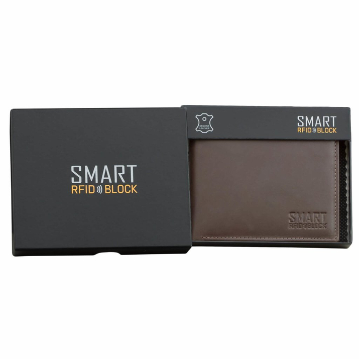 Peněženka pro mládež 3v1 s ochranou RFID BLOCK (hnědá)
