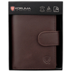 Pánská kožená peněženka na karty a mince SMART RFID BLOCK (hnědá)