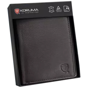 Pánská kožená peněženka s ochranou RFID BLOCK (hnědá)