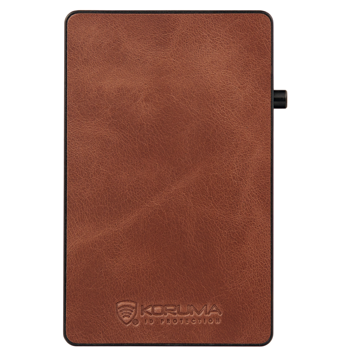 Pánská kožená peněženka s hliníkovým pouzdrem (černá)