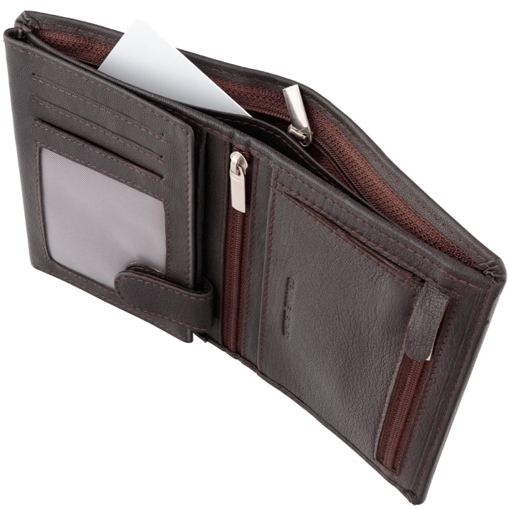Pánská kožená peněženka s ochranou karet RFID BLOCK (hnědá)