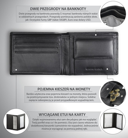Peněženka 3 v 1 pro mládež s ochranou RFID BLOCK (černá)