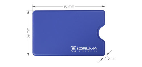 Plastové pouzdro RFID proti krádeži platební karty (modré)