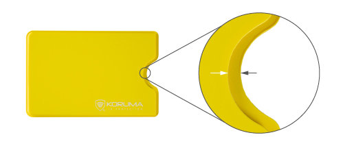 Plastové pouzdro proti krádeži karty RFID (žluté)
