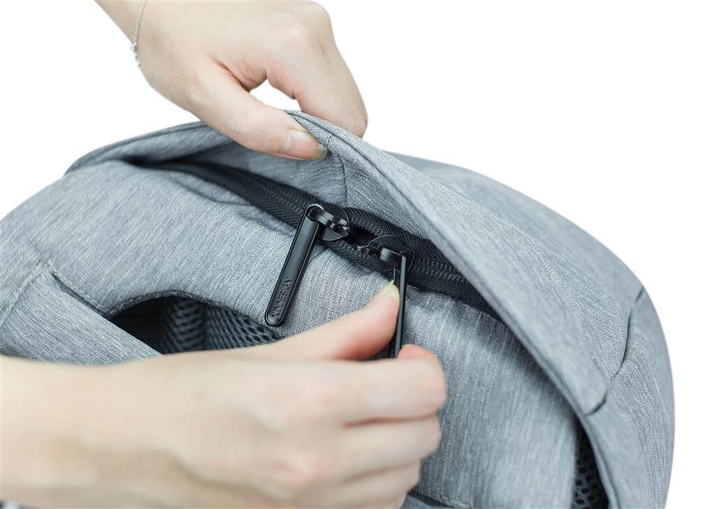 Batoh proti krádeži na notebook a tablet Bobby Compact (šedorůžový)