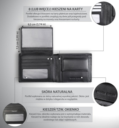 Peněženka 3 v 1 pro mládež s ochranou RFID BLOCK (černá)