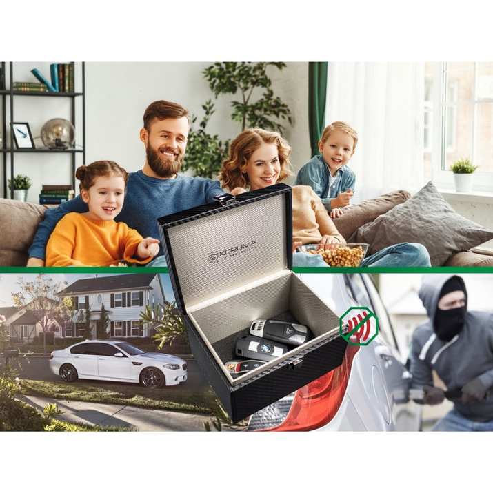 Bezklíčová schránka proti krádeži k zabezpečení klíčů od auta (černá)