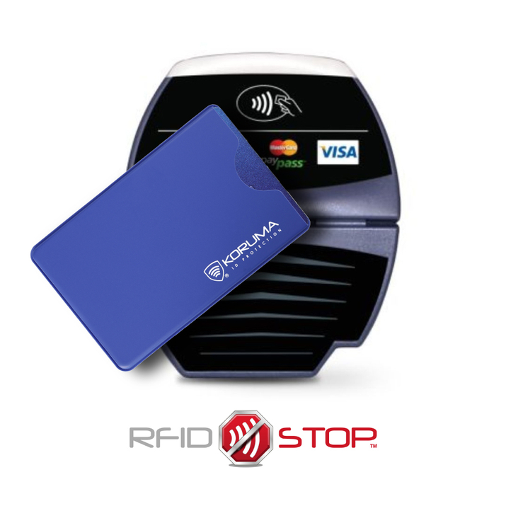 Plastové pouzdro RFID proti krádeži platební karty (modré)