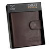 Pánská kožená peněženka na karty a mince SMART RFID BLOCK (hnědá)