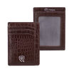 Kožené pouzdro na karty RFID (hnědé, Croco)