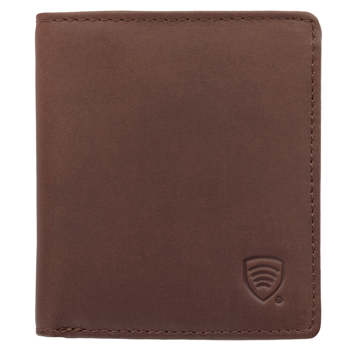 Pánská extra malá kožená peněženka RFID BLOCK (hnědá)