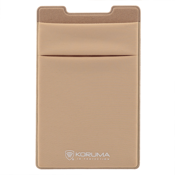 Nalepovací pouzdro na karty z lycry (zlaté)