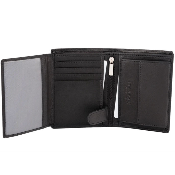 Pánská kožená peněženka s ochranou RFID BLOCK (černá)