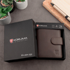Pánská kožená peněženka na karty a mince SMART RFID BLOCK (hnědá)