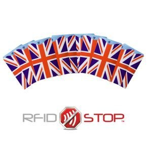 Pouzdro proti krádeži pro bezkontaktní karty (Union Jack) sada 10ks.