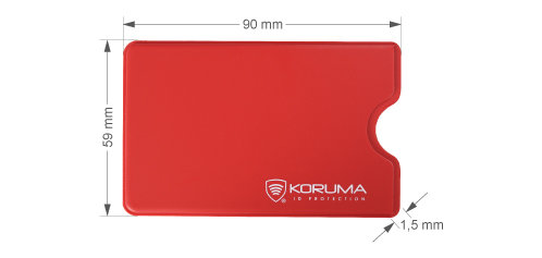Plastové pouzdro RFID na debetní kartu proti krádeži (červené)