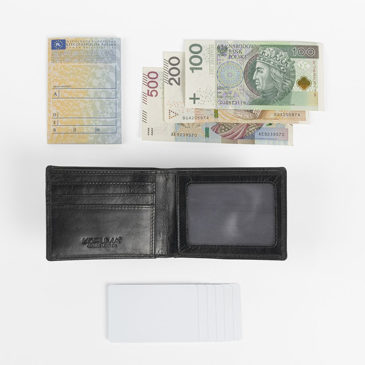 Pánská kožená peněženka SLIM (černá)