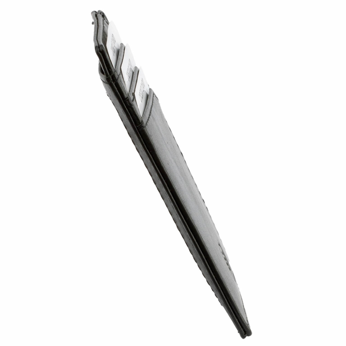 Kožené bezkontaktní pouzdro na karty RFID na bundu (černé)