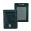 Kožené pouzdro na karty RFID (zelené, Croco)